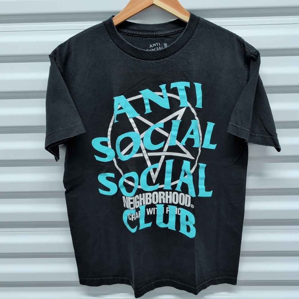 Anti Social Social Club Neighborhood Size M Men Black Graphic T-Shirt Filth Fury — photo 2